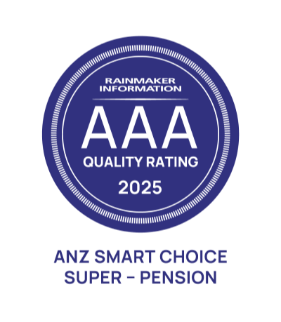 Rainmaker AAA ANZ Smart Choice Super Pension Quality Rating logo 2025