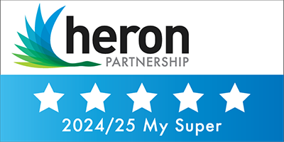 Heron Star Ratings MySuper logo 2024-25