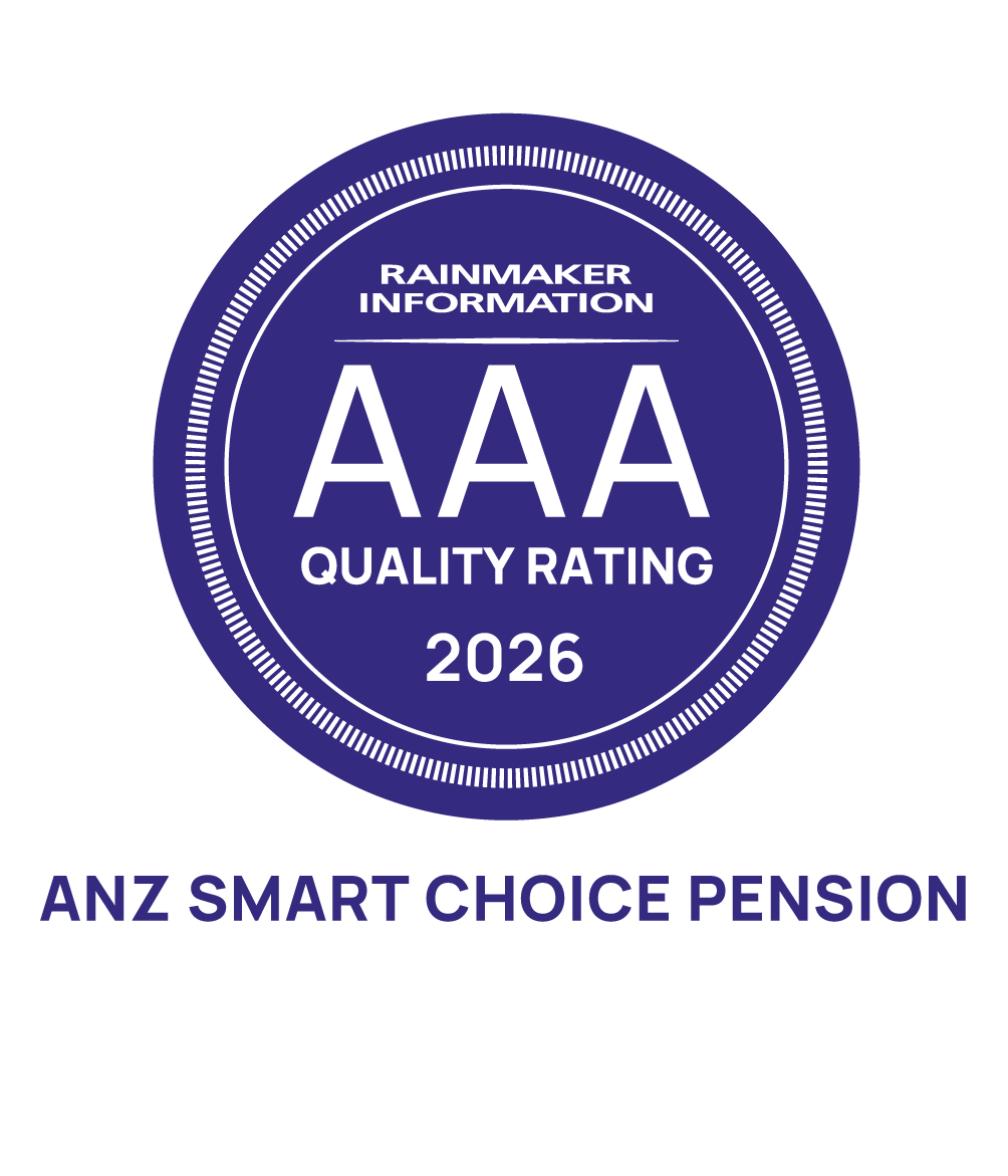 Rainmaker AAA ANZ Smart Choice Super Pension Quality Rating 2026 award logo